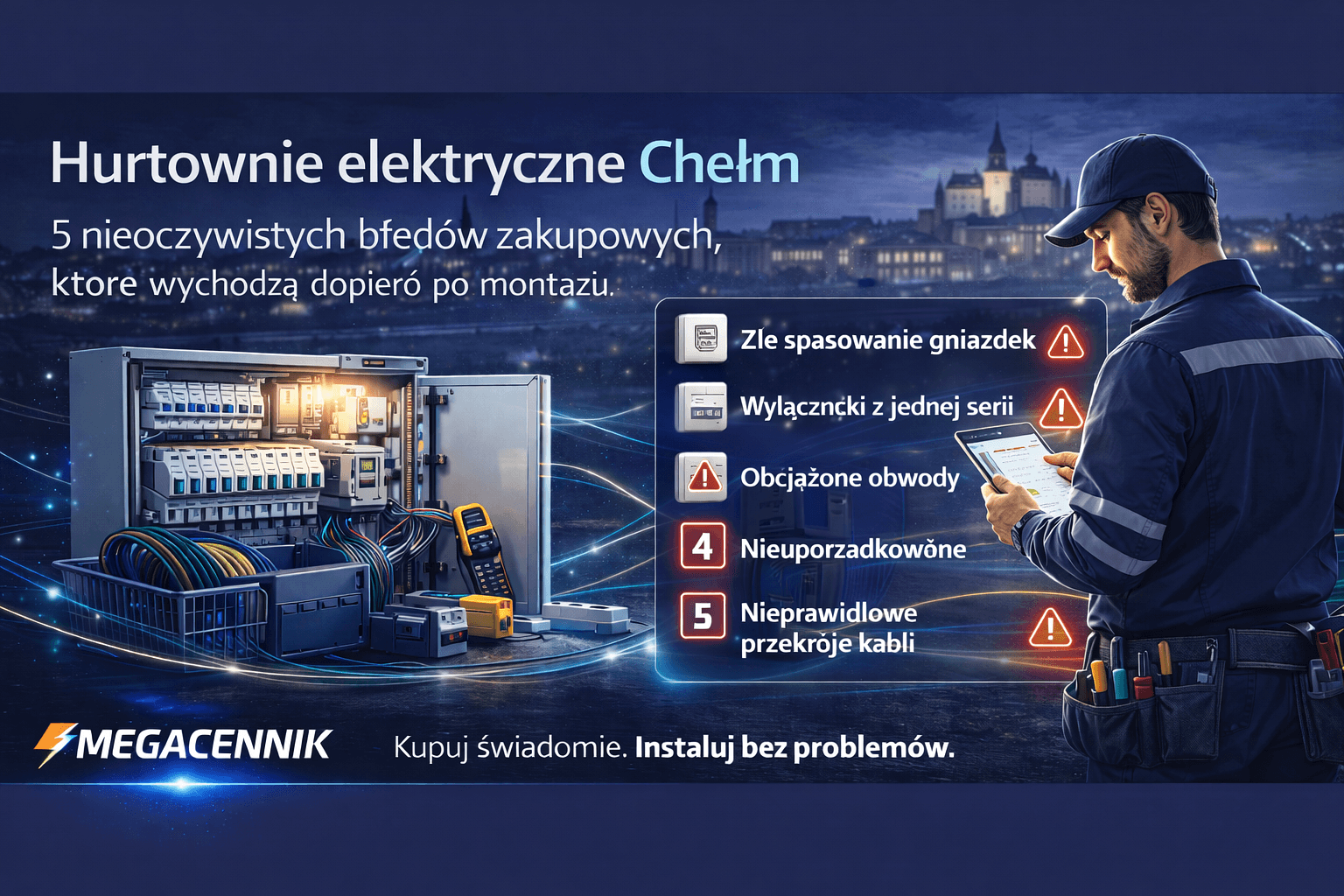 Hurtownie elektryczne Chełm: pięć błędów zakupowych, które ujawniają się dopiero po montażu